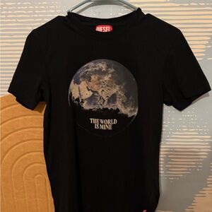 Diesel Black Tee with Red Label